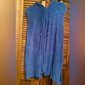 Catalina Navy Terry Cloth Cover-Up